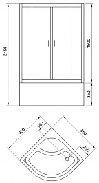 Royal Bath Душевая кабина Fato 85/85 RB85CK-M-BL – фотография-3