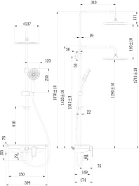 Lemark Душевая система Tropic LM7012BL черная – фотография-3