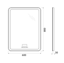 BelBagno Зеркало SPC-MAR-600-800-LED-TCH-RAD – фотография-7