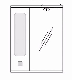 Какса-а Зеркальный шкаф Витраж 80 L – фотография-3