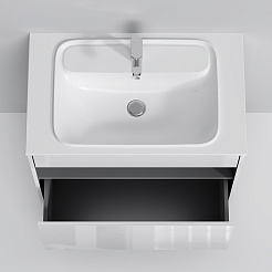 Am.Pm Тумба с раковиной Func 80 подвесная белая глянцевая – фотография-5