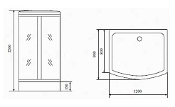 Timo Душевая кабина Standart Т-6615 Black – фотография-2