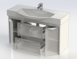 Aquanet Тумба с раковиной "Франка 105" слоновая кость – фотография-7