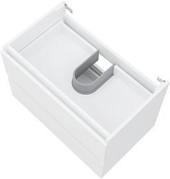 Teymi Тумба под раковину Laina 75 подвесная белая матовая – фотография-4