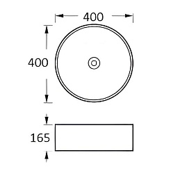 Aquatek Накладная раковина 40 AQ5118-MB матовая черная – фотография-2