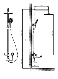 Timo Душевая система "Hette SX-1020 Z" – фотография-3
