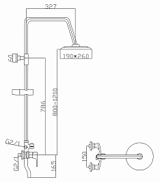 Mixline Душевая стойка 546107 хром – фотография-3