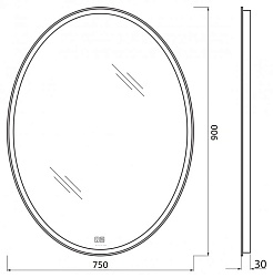 BelBagno Зеркало SPC-VST-750-900-LED-TCH-WARM – фотография-3