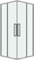 Grossman  Душевой уголок Cosmo 80x80x195 профиль хром стекло прозрачное