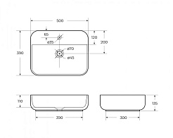 BelBagno Накладная раковина 50/39 BB1321 – фотография-7