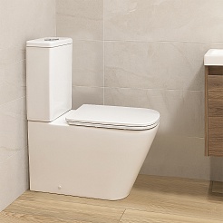 Azario Унитаз-компакт Etereo AZ-8203 безободковый с бачком с сиденьем микролифт белый – фотография-2