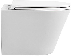 Sintesi Унитаз Essler подвесной безободковый белый с сиденьем микролифт – фотография-3