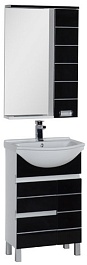 Aquanet Мебель для ванной "Доминика 55" черная (171326) – фотография-1