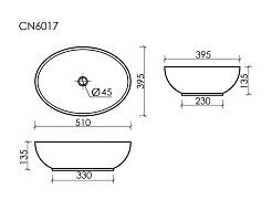 Ceramicanova Мебельная раковина Element 52 CN6017MB чёрный матовый – фотография-3