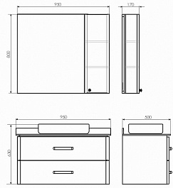 Comforty Мебель для ванной Амстердам 95 белая – фотография-7
