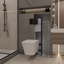 Teymi Кнопка смыва Ellie T70023BM чёрный матовый – фотография-2