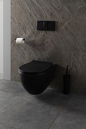 Allen Brau Унитаз подвесной Reality 4.32006.31 чёрный матовый с крышкой 4.32007.31 – фотография-19