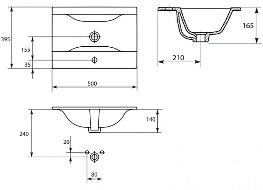 Misty Умывальник Ontario 50 – фотография-2