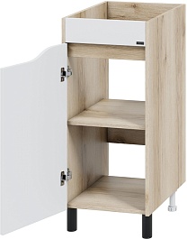 СанТа Тумба с раковиной под стиральную машину Сатурн 100 L белая/дуб австрийский – фотография-4