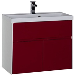 Aquanet Мебель для ванной "Латина 80" бордо (181085) – фотография-6