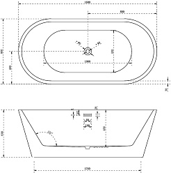 ABBER Акриловая ванна AB9203-1.6 160x80 – фотография-4