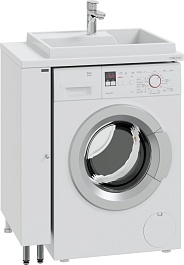 СанТа Мебель для ванной под стиральную машину Луна 75 R белая – фотография-4