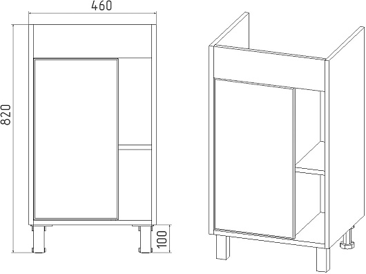 Viant Мебель для ванной Бостон 50 белая/дуб вотан – картинка-15
