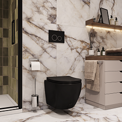 Ceruttispa Унитаз подвесной Ticino Aria MB CT8918 черный матовый – фотография-3