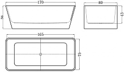 Esbano Акриловая ванна Vienna 170x80 – фотография-2