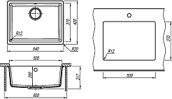 Florentina Мойка кухонная Вега 500 жасмин – фотография-4