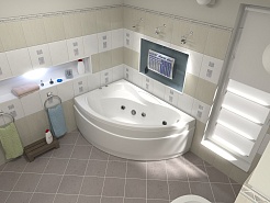 Bas Акриловая ванна Вектра 150x90 L с гидромассажем – фотография-3