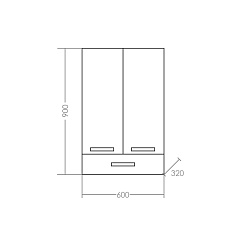 СанТа Шкаф подвесной Нептун 60/90 – фотография-2