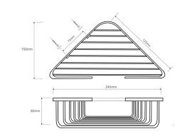Bemeta Мыльница-решётка настенная угловая Cytro 102308122 – фотография-2