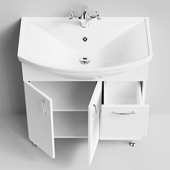 Водолей Мебель для ванной Колумбия 75 L белый – фотография-7