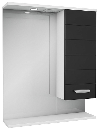 Merkana Мебель для ванной комнаты Таис 60 R черная – картинка-9