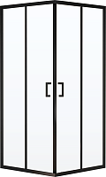 RGW Душевой уголок Passage PA-030B 80x80 профиль черный стекло прозрачное