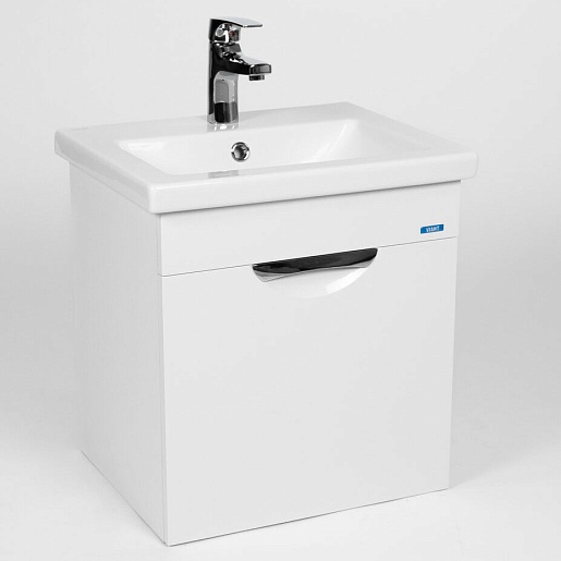 Viant Тумба с раковиной Барселона 50 подвесная белая – картинка-3