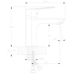 Rossinka Смеситель RS27-11 для раковины – фотография-2