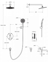 BelBagno Душевая система Marino MARINO-VDSET-CRM хром – фотография-2