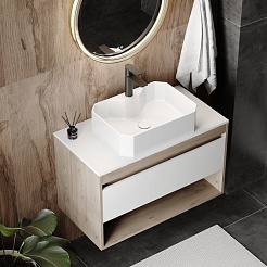 Teymi Раковина накладная в ванную Netta 50/37 белая T51201 – фотография-8