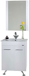 Водолей Мебель для ванной "Ницца D 60" белая, умывальник Classic – фотография-1