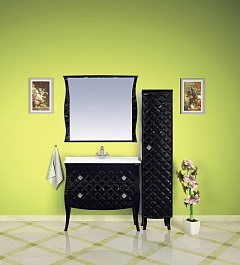 Misty Пенал для ванной Charme 40 L черный – фотография-2