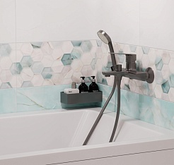 Mixline Смеситель для ванны 35k ML15-01GR графит – фотография-3