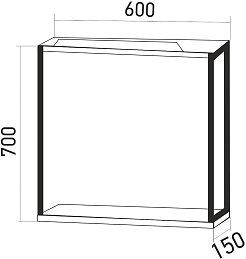 Mixline Зеркало Бруклин 60 дуб бунратти – фотография-4
