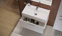 Velvex Тумба с раковиной Estea 80.1Y белая матовая – фотография-7