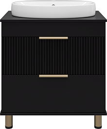 Brevita Тумба под раковину Enfida 70 черная – фотография-1