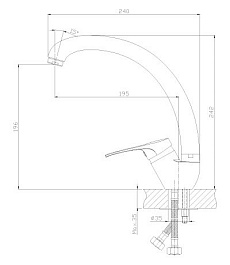 Rossinka Смеситель B35-25 для кухонной мойки – фотография-2