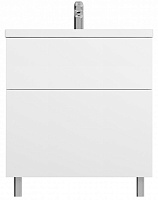 Am.Pm Тумба с раковиной Gem 75 белый глянец, напольная с 2 ящиками