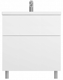Am.Pm Тумба с раковиной Gem 75 белый глянец, напольная с 2 ящиками – фотография-1