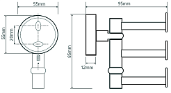 Bemeta Крючок тройной, поворотный Omega 104106072 – фотография-2